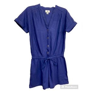 Linen romper. Never worn. Early 2000s. Vintage preppy classic